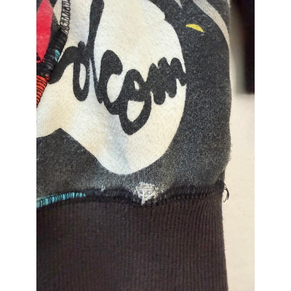 Volcom Big Monster Basic Zip Hoodie All Over Print Sherpa Lined XXL Skate Y2K - Picture 2 of 15